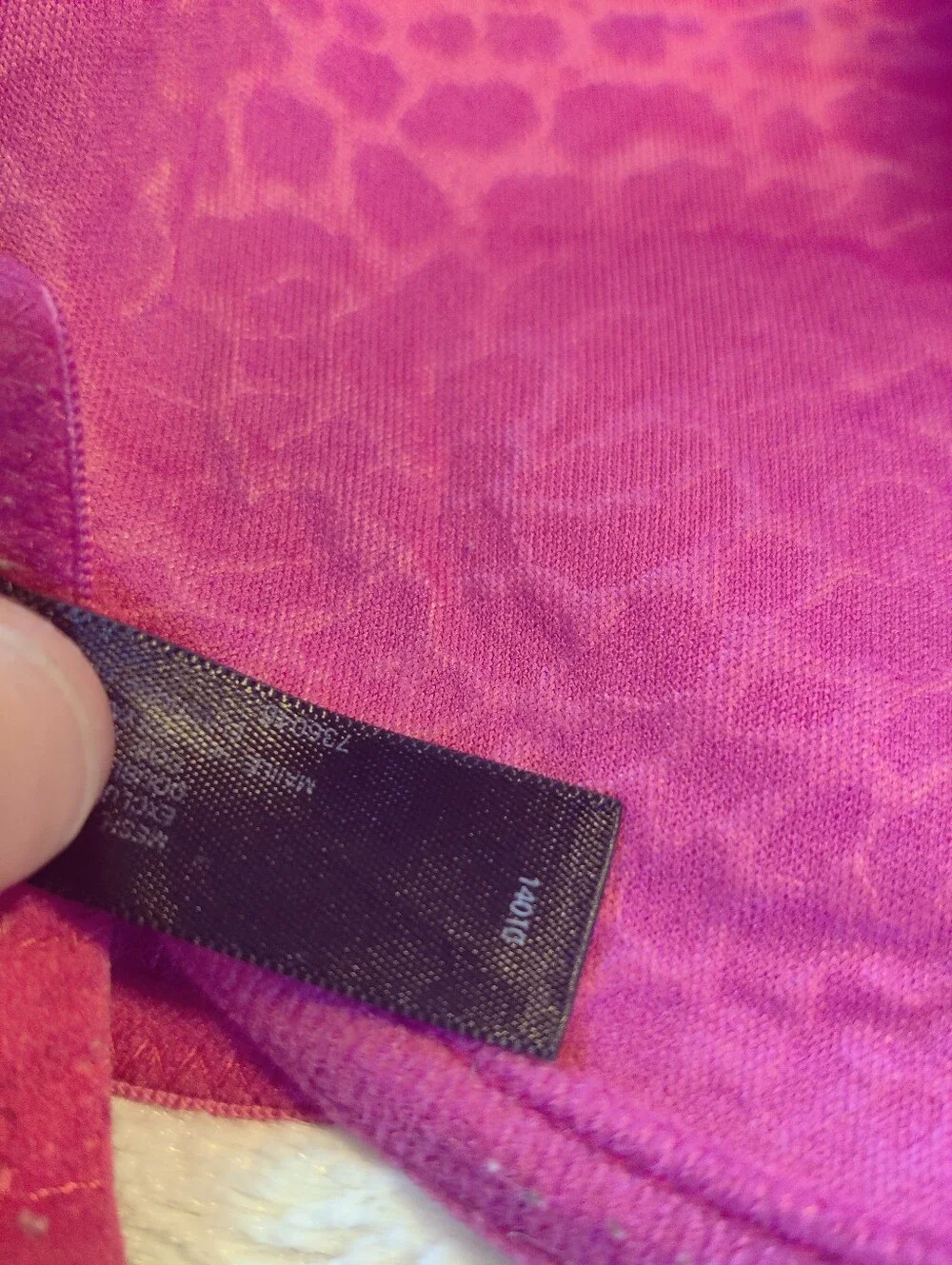 Natori Full Fit Contour Bra 36D Pink Sheer Jacquard Animal Print Underwire